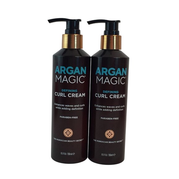 Argan Magic Defining Curl Cream 8.5 oz Lot of 2 Moroccan Beauty Secret - Picture 1 of 3